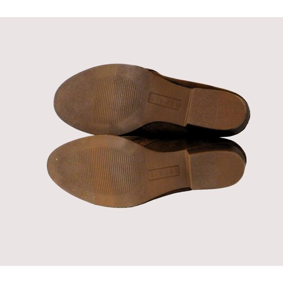 Esprit Hunter Wood Fashion Boots Womens Size 10 Brown Heeled Bootie Faux Suede - Picture 10 of 11